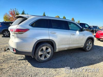 Trzecie zdjęcie samochodu z tyłu: 2016 TOYOTA HIGHLANDER HYBRID LIMITED PLATINUM VIN:5TDDCRFH6GS018259 - miniatura