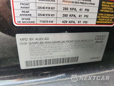Zdjęcie 12 z 12 samochodu: 2009 AUDI A3 2.0T VIN:WAUHE78P69A131369 - miniatura
