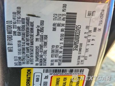 Zdjęcie 13 z 13 samochodu: 2013 FORD FUSION TITANIUM PHEV VIN:3FA6P0SU0DR332425 - miniatura