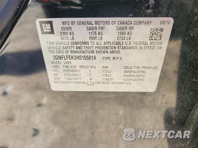 Zdjęcie 13 z 13 samochodu: 2017 CHEVROLET EQUINOX LT VIN:2GNFLFEK3H6155814 - miniatura