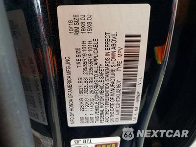 Zdjęcie 12 z 12 samochodu: 2019 ACURA RDX ADVANCE VIN:5J8TC2H73KL021607 - miniatura