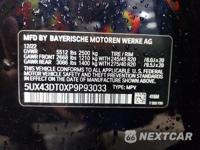 Zdjęcie 14 z 14 samochodu: 2023 BMW X4 M40I VIN:5UX43DT0XP9P93033 - miniatura