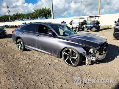 Czwarte zdjęcie samochodu z boku: 2018 HONDA ACCORD SPORT VIN:1HGCV2F37JA016852 - miniatura