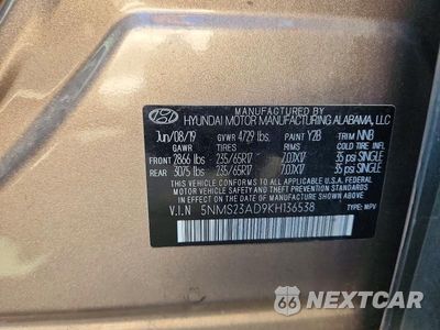 Zdjęcie 13 z 13 samochodu: 2019 HYUNDAI SANTA FE SE VIN:5NMS23AD9KH136538 - miniatura