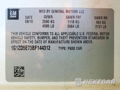 Zdjęcie 12 z 12 samochodu: 2011 CHEVROLET MALIBU 2LT VIN:1G1ZD5E73BF144312 - miniatura