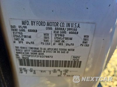 Zdjęcie 13 z 13 samochodu: 2000 FORD F250 SUPER DUTY VIN:1FTNF21F2YED78872 - miniatura