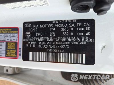 Zdjęcie 12 z 12 samochodu: 2020 KIA RIO S VIN:3KPA24AD4LE278273 - miniatura