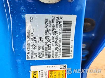 Zdjęcie 12 z 12 samochodu: 2023 HONDA CIVIC SPORT VIN:19XFL2H83PE010160 - miniatura