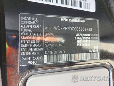 Zdjęcie 13 z 13 samochodu: 2014 MERCEDES-BENZ SPRINTER 2500 VIN:WDZPE7DC0E5858768 - miniatura