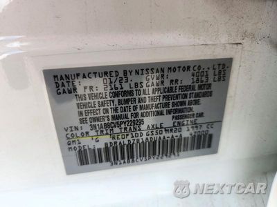 Zdjęcie 12 z 12 samochodu: 2023 NISSAN SENTRA SV VIN:3N1AB8CV5PY229295 - miniatura