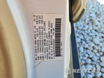 Zdjęcie 12 z 12 samochodu: 2006 HONDA CR-V SE VIN:JHLRD789X6C048588 - miniatura