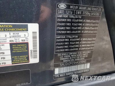 Zdjęcie 13 z 13 samochodu: 2017 LAND ROVER RANGE ROVER AUTOBIOGRAPHY VIN:SALGV2FE5HA326843 - miniatura