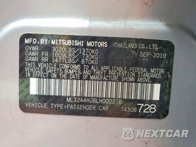 Zdjęcie 12 z 12 samochodu: 2020 MITSUBISHI MIRAGE SE VIN:ML32A4HJ6LH000216 - miniatura