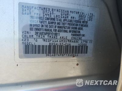 Zdjęcie 12 z 12 samochodu: 2015 NISSAN SENTRA SV VIN:3N1AB7AP8FY318811 - miniatura
