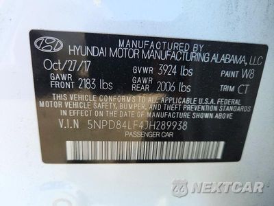 Zdjęcie 12 z 12 samochodu: 2018 HYUNDAI ELANTRA SEL VIN:5NPD84LF4JH289938 - miniatura