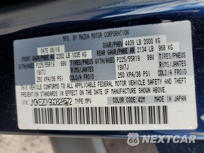 Zdjęcie 13 z 13 samochodu: 2016 MAZDA CX-5 GT VIN:JM3KE2DY9G0828572 - miniatura