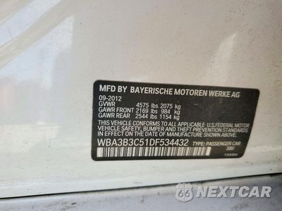 Zdjęcie 12 z 12 samochodu: 2013 BMW 328 XI VIN:WBA3B3C51DF534432 - miniatura