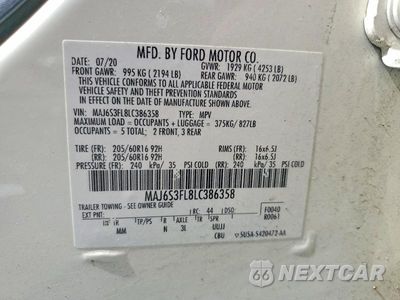 Zdjęcie 13 z 13 samochodu: 2020 FORD ECOSPORT S VIN:MAJ6S3FL8LC386358 - miniatura