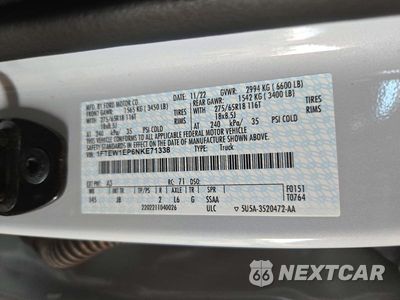 Zdjęcie 12 z 12 samochodu: 2022 FORD F150 SUPERCREW VIN:1FTEW1EP6NKE71338 - miniatura