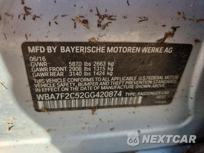 Zdjęcie 13 z 13 samochodu: 2016 BMW 750 XI VIN:WBA7F2C52GG420874 - miniatura