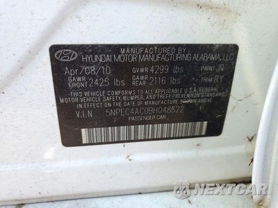 Zdjęcie 12 z 12 samochodu: 2011 HYUNDAI SONATA SE VIN:5NPEC4AC0BH048522 - miniatura