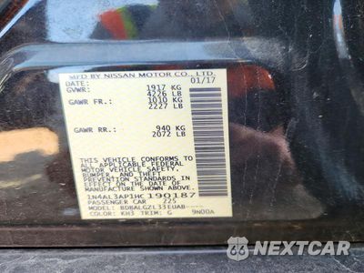 Zdjęcie 12 z 12 samochodu: 2017 NISSAN ALTIMA 2.5 S VIN:1N4AL3AP1HC190187 - miniatura