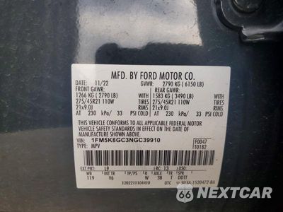 Zdjęcie 13 z 13 samochodu: 2022 FORD EXPLORER ST VIN:1FM5K8GC3NGC39910 - miniatura