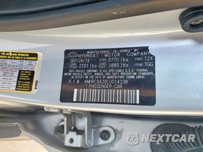 Zdjęcie 13 z 13 samochodu: 2020 HYUNDAI VENUE SEL VIN:KMHRC8A38LU014338 - miniatura