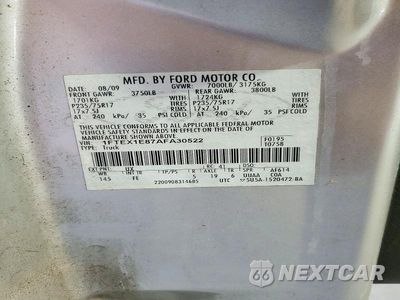 Zdjęcie 12 z 12 samochodu: 2010 FORD F150 SUPER CAB VIN:1FTEX1E87AFA30522 - miniatura