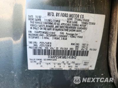 Zdjęcie 13 z 13 samochodu: 2008 FORD TAURUS LIMITED VIN:1FAHP25W58G141842 - miniatura