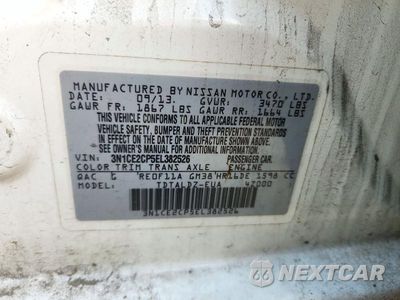 Zdjęcie 12 z 12 samochodu: 2014 NISSAN VERSA NOTE SV VIN:3N1CE2CP5EL382526 - miniatura