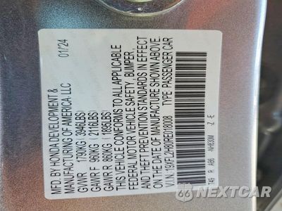 Zdjęcie 13 z 13 samochodu: 2024 HONDA CIVIC SPORT VIN:19XFL2H80RE018008 - miniatura