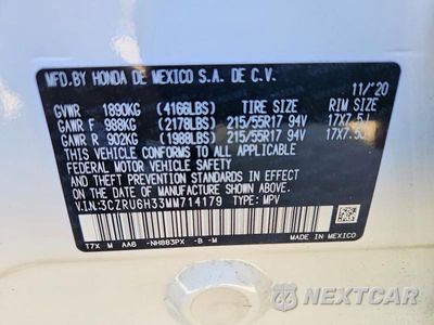 Zdjęcie 13 z 13 samochodu: 2021 HONDA HR-V LX VIN:3CZRU6H33MM714179 - miniatura