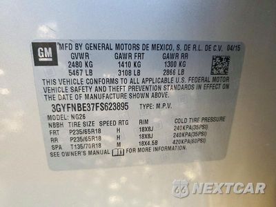 Zdjęcie 13 z 13 samochodu: 2015 CADILLAC SRX LUXURY COLLECTION VIN:3GYFNBE37FS623895 - miniatura