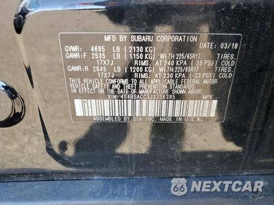 Zdjęcie 14 z 14 samochodu: 2018 SUBARU OUTBACK 2.5I PREMIUM VIN:4S4BSACC3J3336395 - miniatura