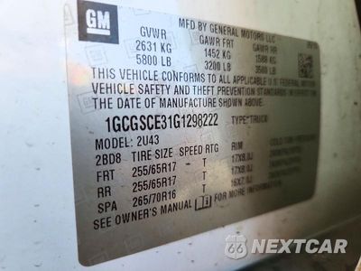 Zdjęcie 12 z 12 samochodu: 2016 CHEVROLET COLORADO LT VIN:1GCGSCE31G1298222 - miniatura