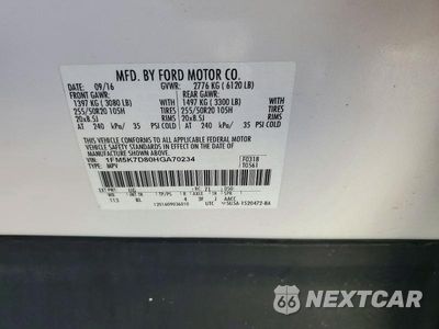 Zdjęcie 13 z 13 samochodu: 2017 FORD EXPLORER XLT VIN:1FM5K7D80HGA70234 - miniatura