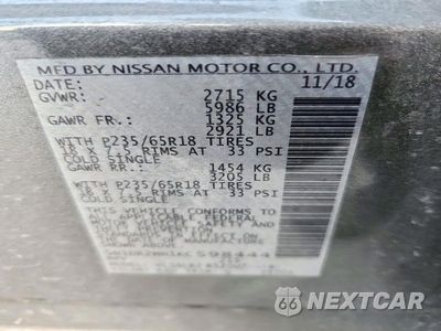 Zdjęcie 13 z 13 samochodu: 2019 NISSAN PATHFINDER S VIN:5N1DR2MN1KC598444 - miniatura