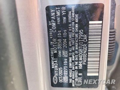 Zdjęcie 13 z 13 samochodu: 2026 HYUNDAI ELANTRA SEL SPORT VIN:KMHLM4DG8TU117995 - miniatura