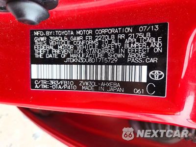 Zdjęcie 12 z 12 samochodu: 2013 TOYOTA PRIUS TWO VIN:JTDKN3DU8D1715729 - miniatura