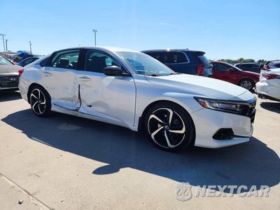 Czwarte zdjęcie samochodu z boku: 2022 HONDA ACCORD SPORT VIN:1HGCV1F33NA090883 - miniatura