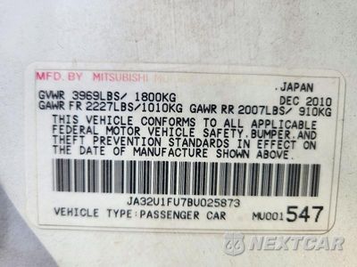 Zdjęcie 13 z 13 samochodu: 2011 MITSUBISHI LANCER DE VIN:JA32U1FU7BU025873 - miniatura