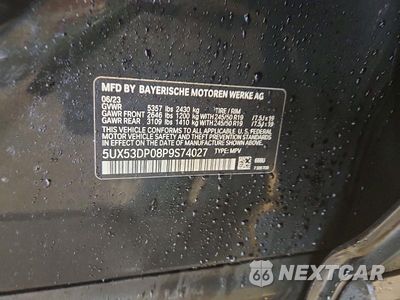Zdjęcie 13 z 13 samochodu: 2023 BMW X3 XDRIVE30I VIN:5UX53DP08P9S74027 - miniatura