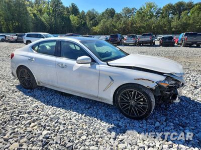 Czwarte zdjęcie samochodu z boku: 2019 GENESIS G70 ELITE VIN:KMTG34LA8KU022438 - miniatura