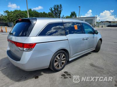 Trzecie zdjęcie samochodu z tyłu: 2015 HONDA ODYSSEY TOURING VIN:5FNRL5H97FB086321 - miniatura