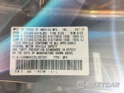 Zdjęcie 12 z 12 samochodu: 2015 HONDA CR-V LX VIN:5J6RM4H32FL067301 - miniatura