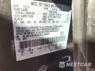 Zdjęcie 13 z 13 samochodu: 2012 LINCOLN MKX VIN:2LMDJ8JK2CBL15625 - miniatura