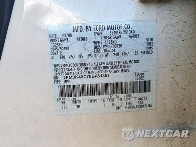 Zdjęcie 13 z 13 samochodu: 2008 FORD EDGE LIMITED VIN:2FMDK49C78BA81357 - miniatura