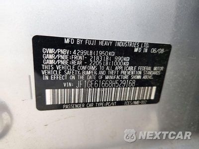 Zdjęcie 12 z 12 samochodu: 2008 SUBARU IMPREZA 2.5I VIN:JF1GE61668H529168 - miniatura