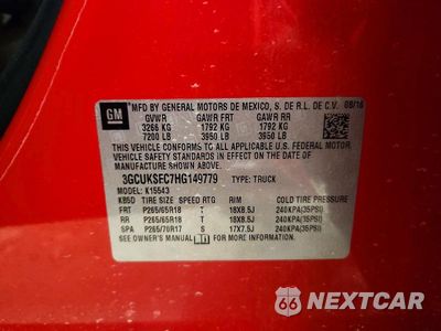 Zdjęcie 13 z 13 samochodu: 2017 CHEVROLET SILVERADO K1500 LTZ VIN:3GCUKSEC7HG149779 - miniatura